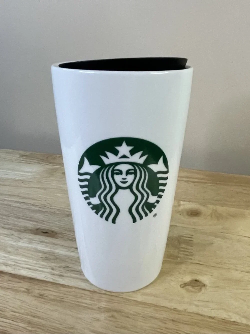 Starbucks 2021 Classic White Green Siren 12 oz Double Wall Ceramic Mug